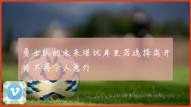 勇士队的未来堪忧库里若选择离开将不再令人意外